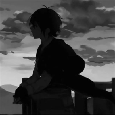 漫画头像男生唯美黑白