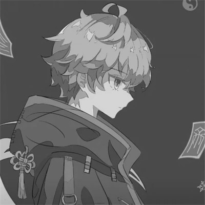 漫画头像男生唯美黑白