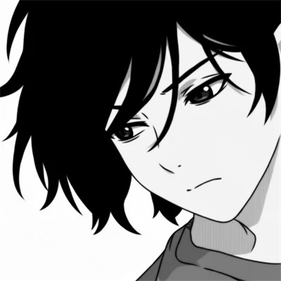 漫画头像男生唯美黑白