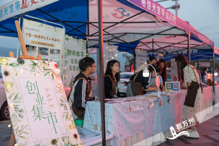 2024年万州区“三峡青年人才夜市”专场招聘会举行