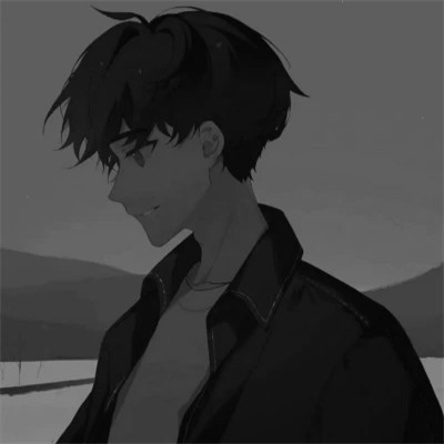 漫画头像男生唯美黑白
