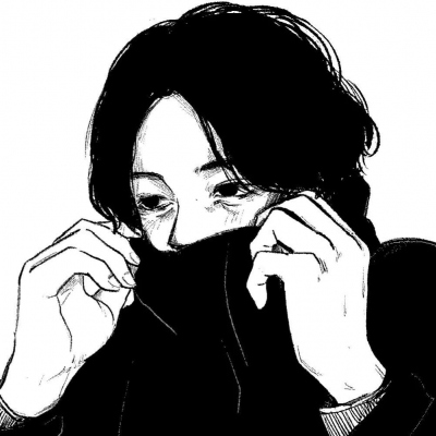 动漫男生黑白灰色头像