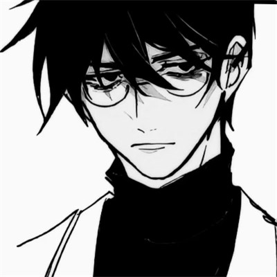 漫画头像男生唯美黑白