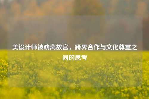 美设计师被劝离故宫，跨界合作与文化尊重之间的思考