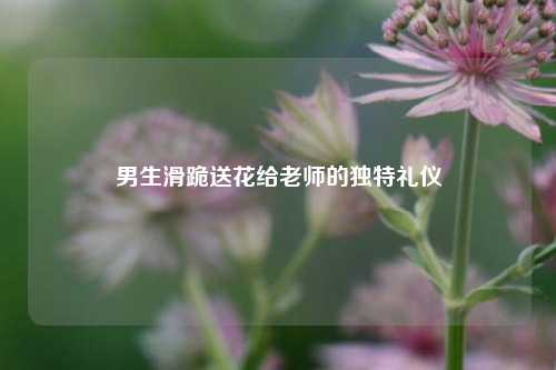 男生滑跪送花给老师的独特礼仪